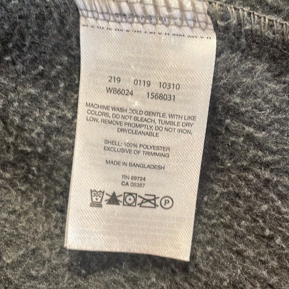 Columbia fleece jacket hood full zipper charcoal gray size L unisex - Picture 12 of 12